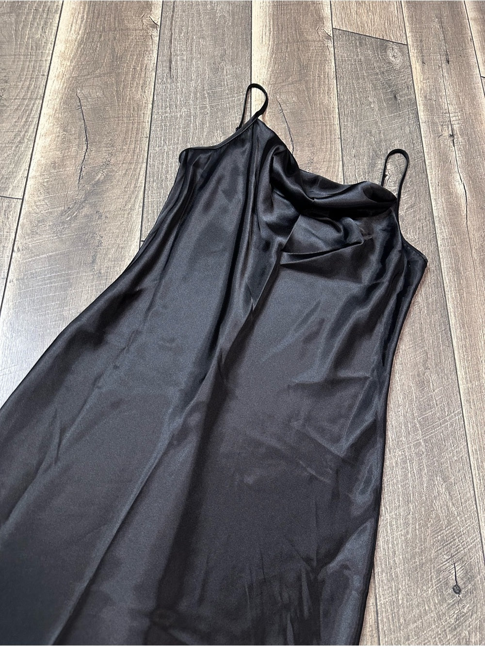 Bebe Black Silky Midi Dress