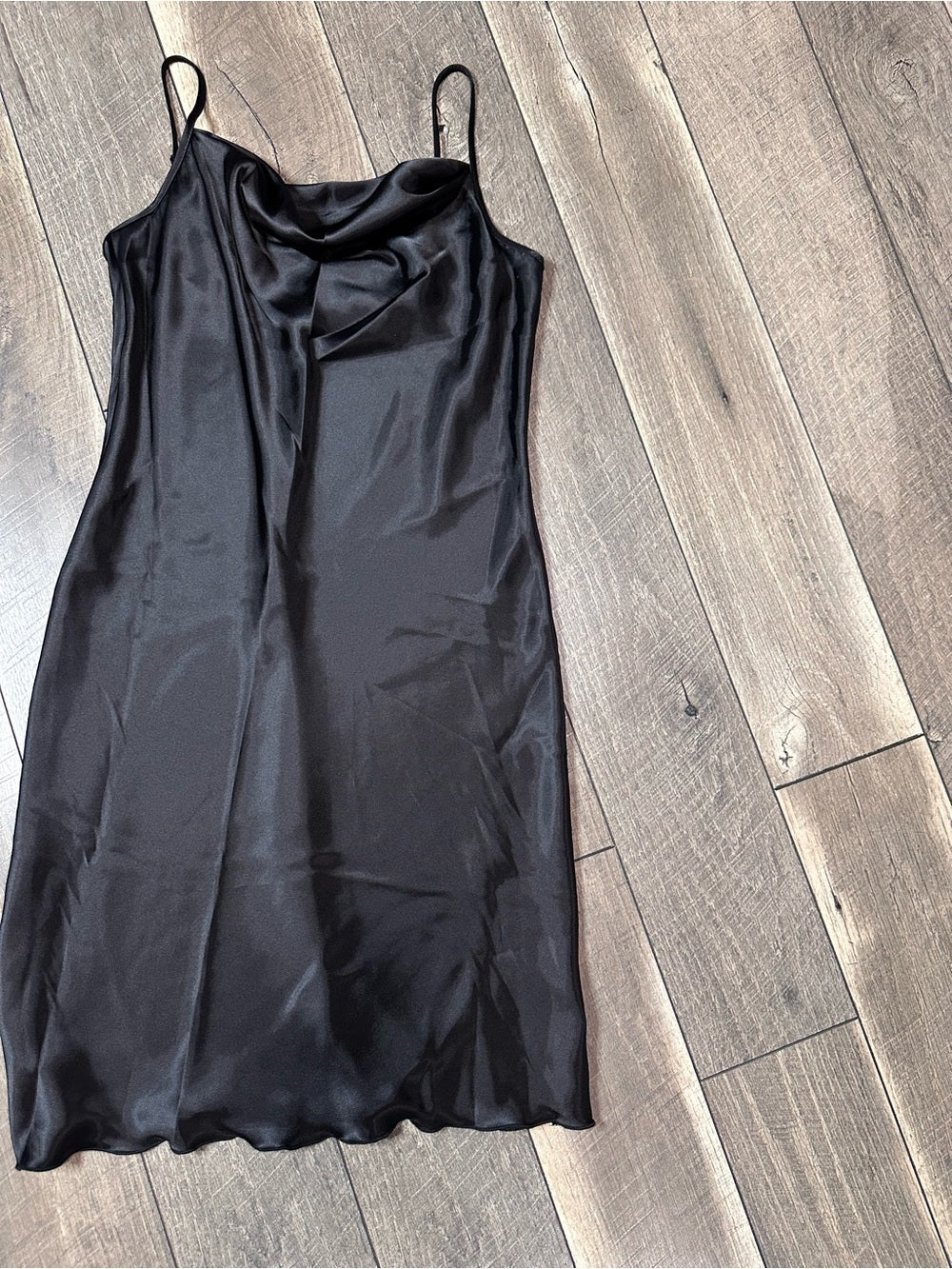 Bebe Black Silky Midi Dress