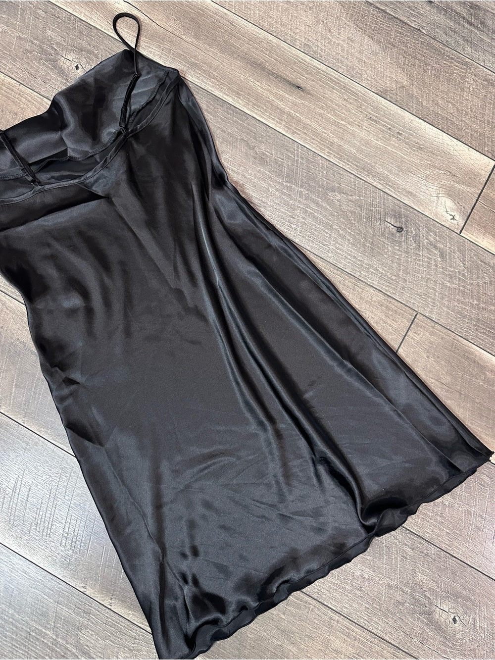 Bebe Black Silky Midi Dress