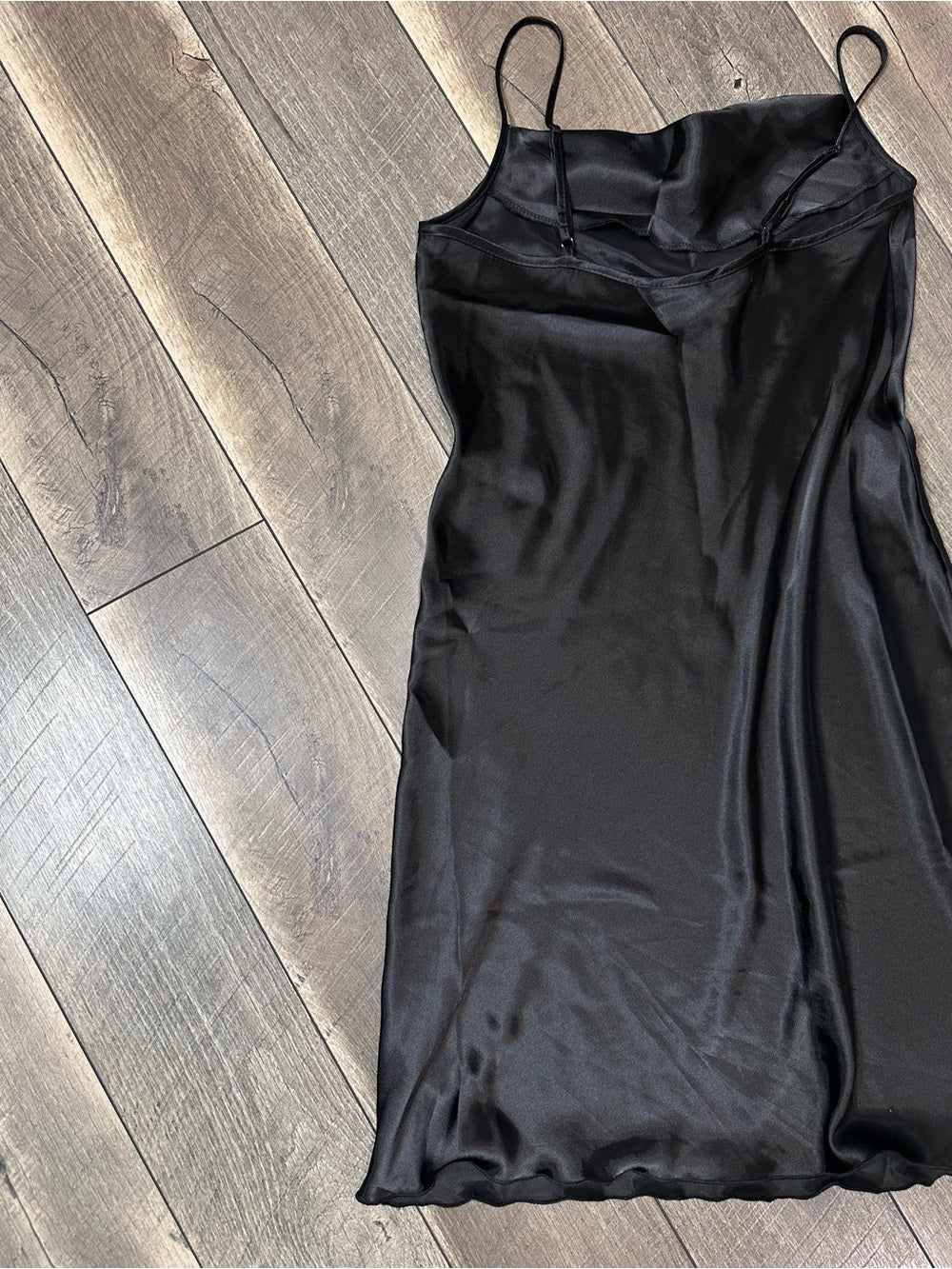 Bebe Black Silky Midi Dress