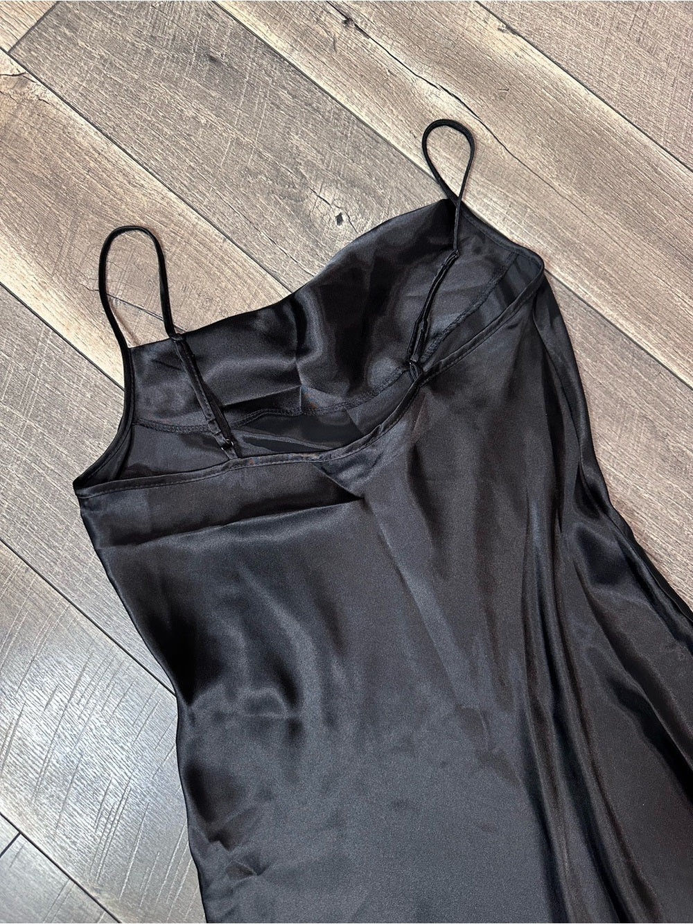Bebe Black Silky Midi Dress