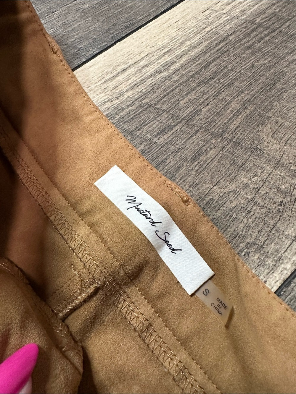 Mustard Seed Suede-Like Pants