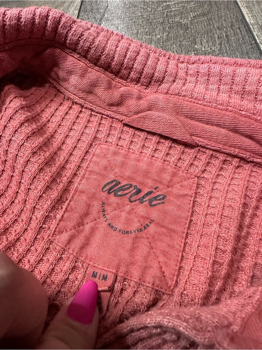 Aerie Oversized Waffleknit Button Down