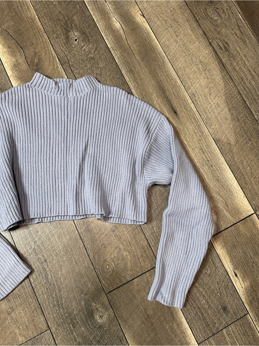 Mable Periwinkle Oversized Cropped Sweater
