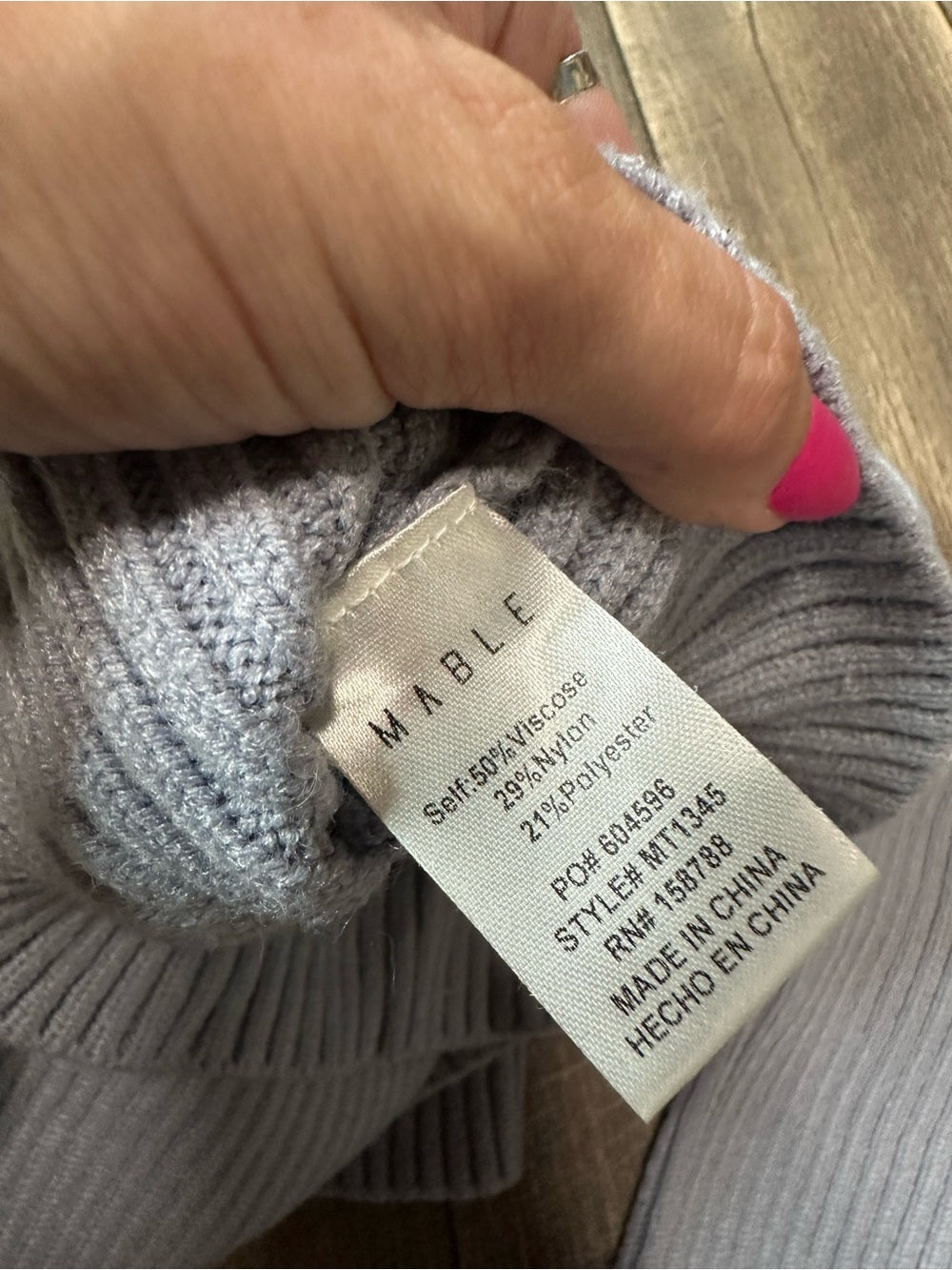 Mable Periwinkle Oversized Cropped Sweater