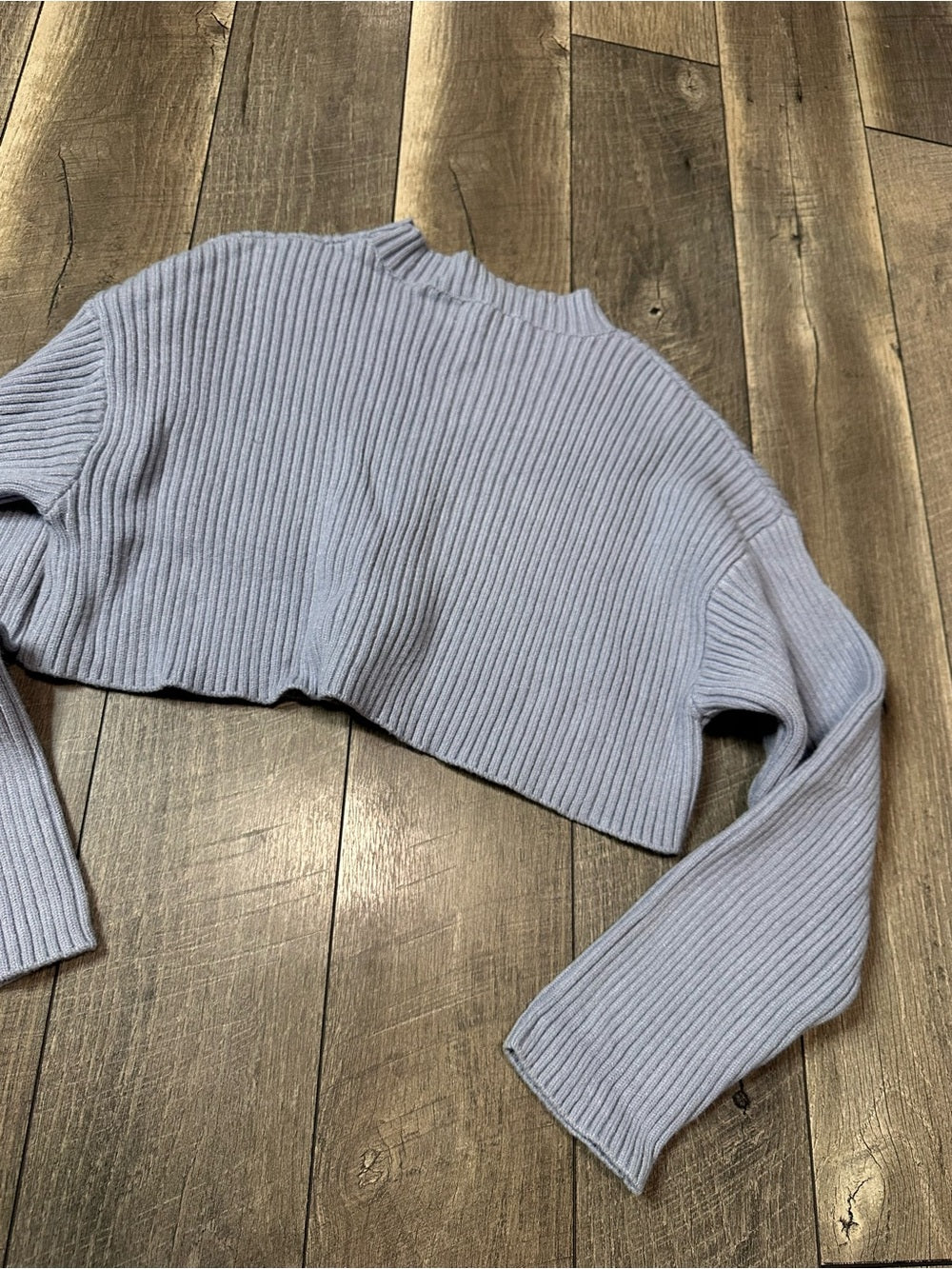 Mable Periwinkle Oversized Cropped Sweater