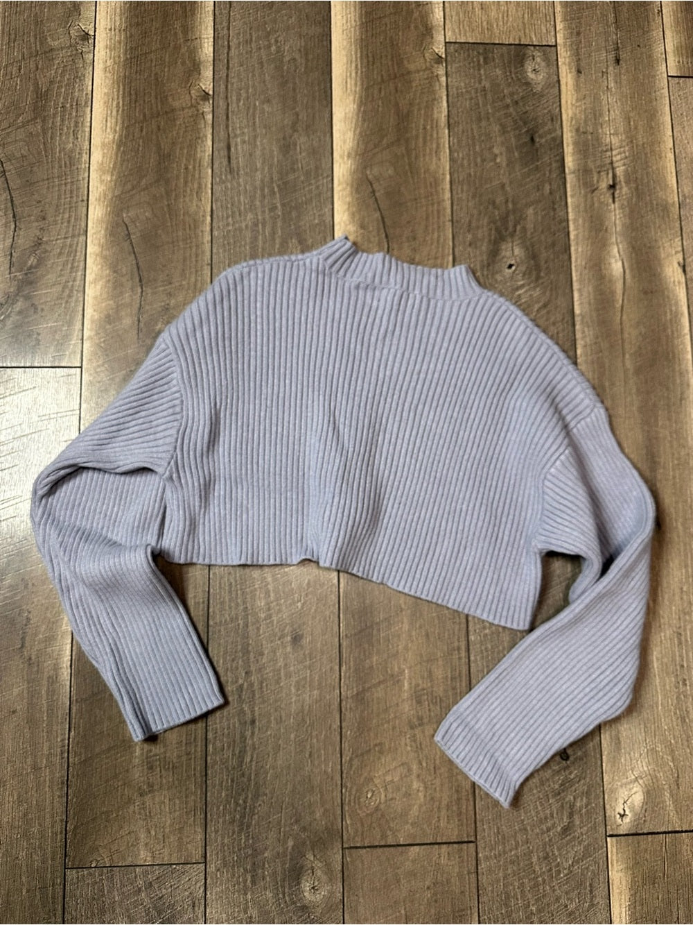 Mable Periwinkle Oversized Cropped Sweater