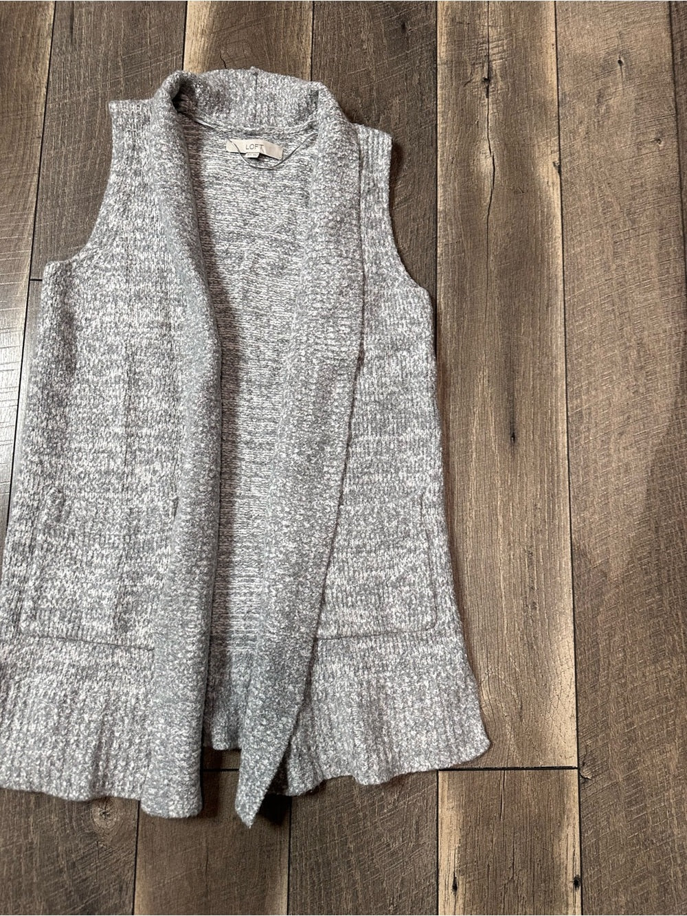 Loft Sleeveless Open Cardigan