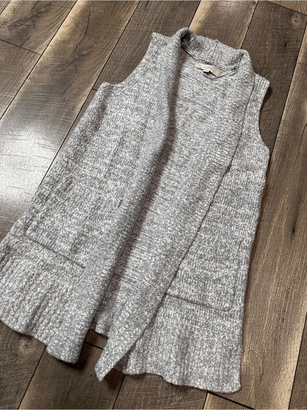 Loft Sleeveless Open Cardigan