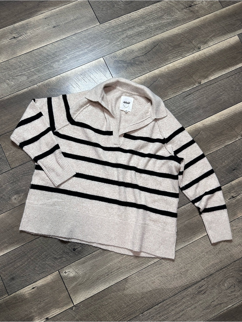 Aerie Oversized Striped Pullover Sweater