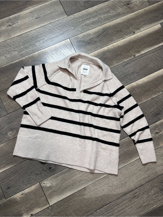 Aerie Oversized Striped Pullover Sweater