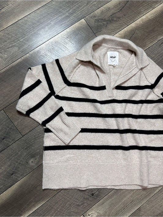 Aerie Oversized Striped Pullover Sweater