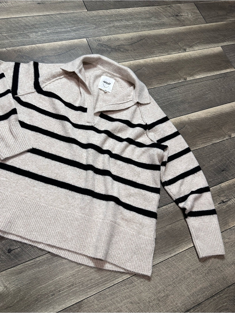 Aerie Oversized Striped Pullover Sweater