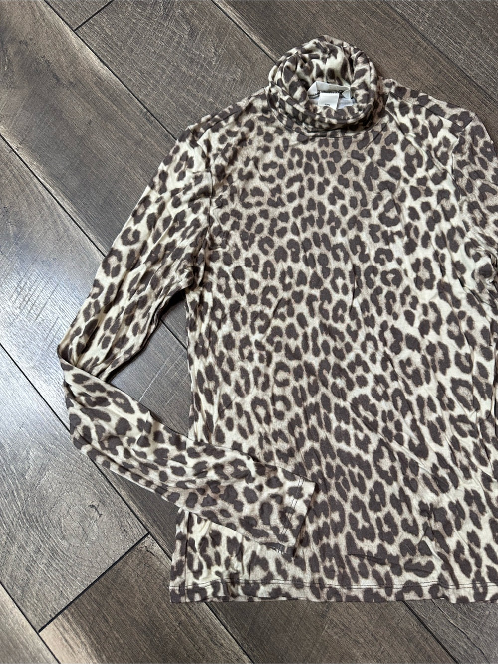 H&M Leopard Soft & Stretchy Turtleneck
