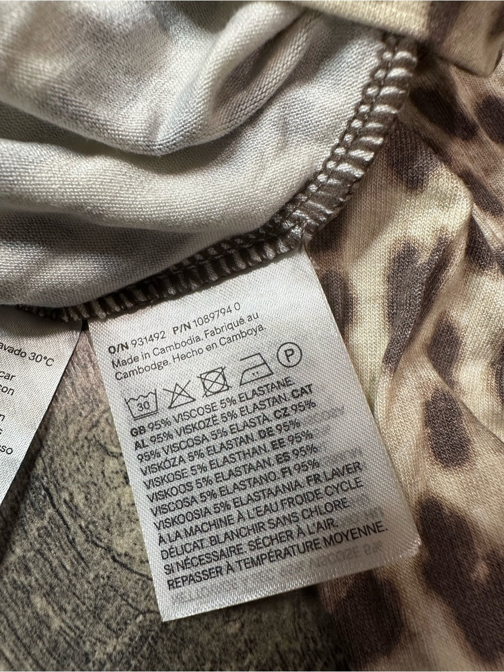 H&M Leopard Soft & Stretchy Turtleneck