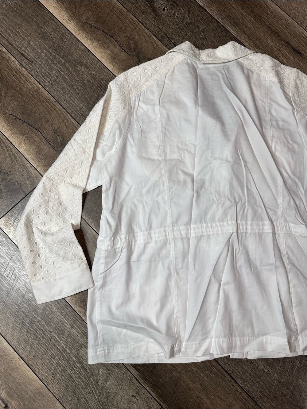 Christopher & Banks Button Down White Jacket