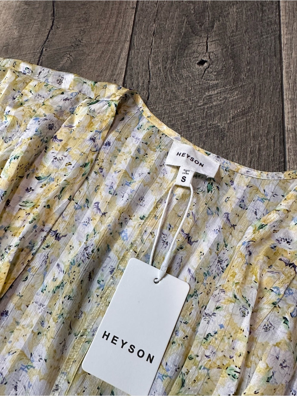 Heyson Open Short Sleeve Floral Cardigan