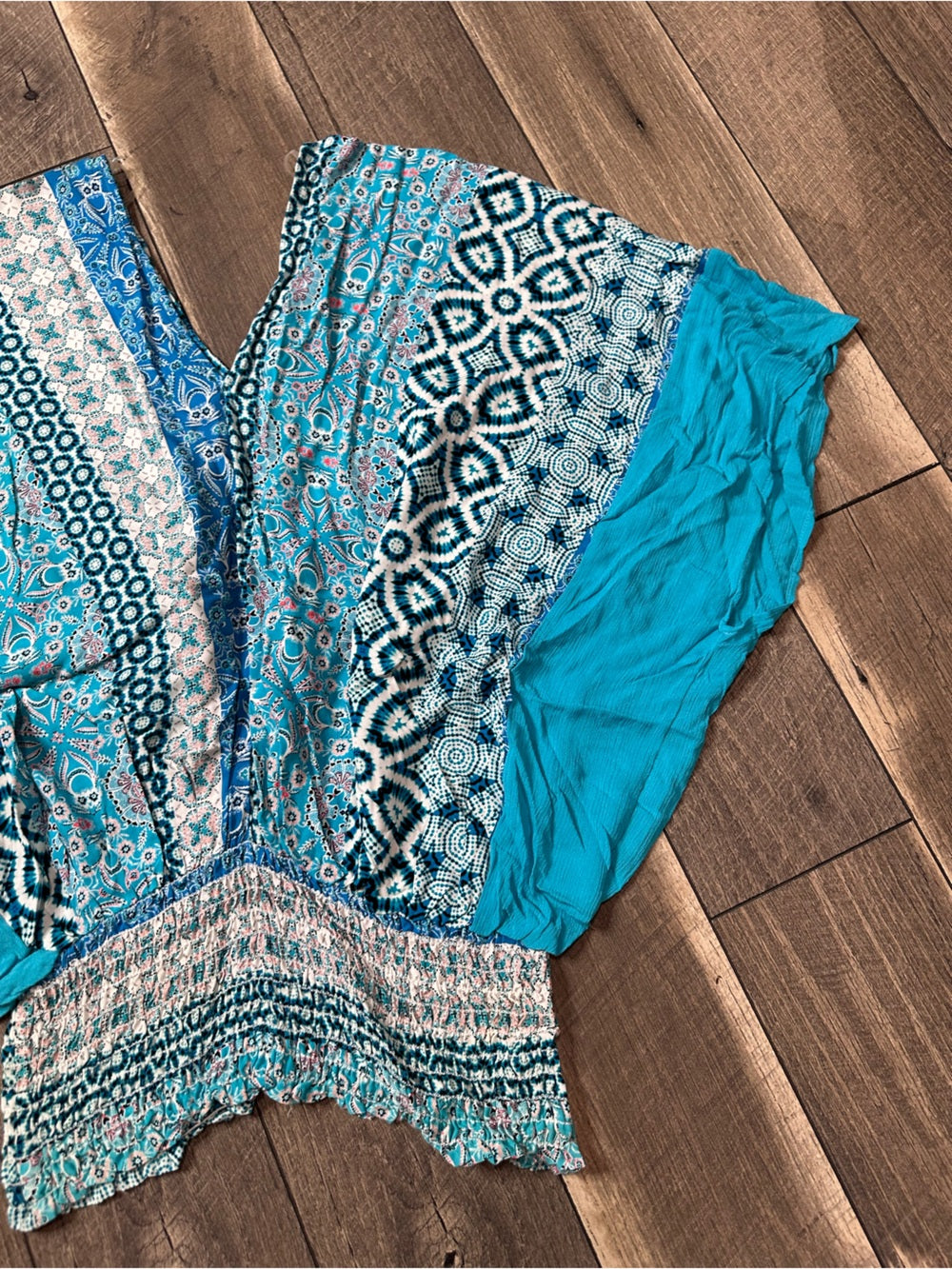 143 Story by Line Up Boho Smocked Waist Top