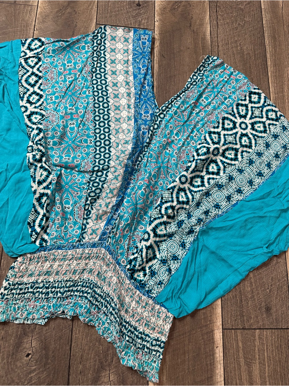 143 Story by Line Up Boho Smocked Waist Top