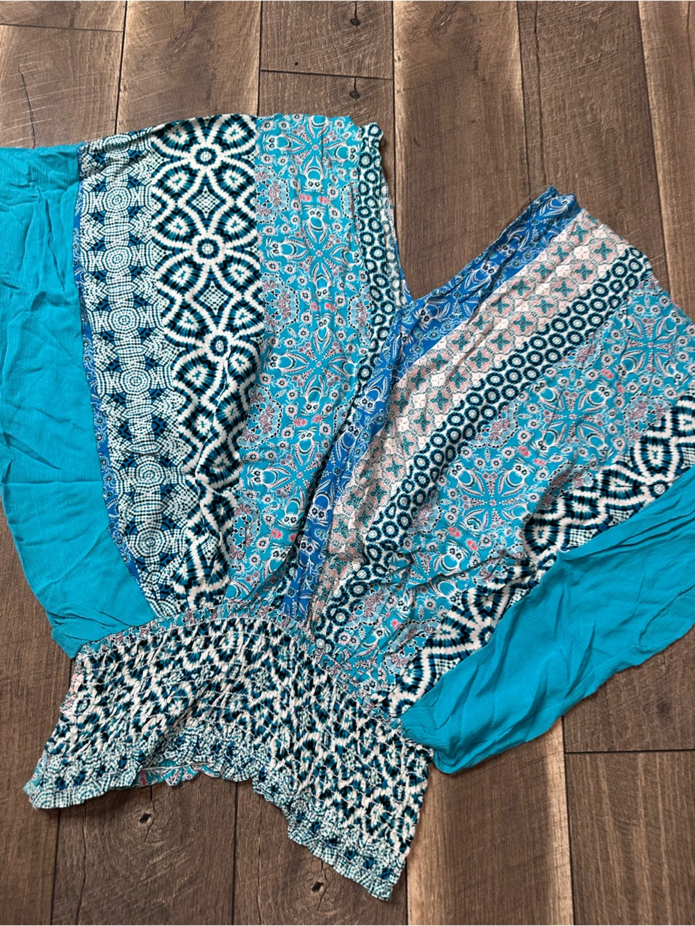143 Story by Line Up Boho Smocked Waist Top