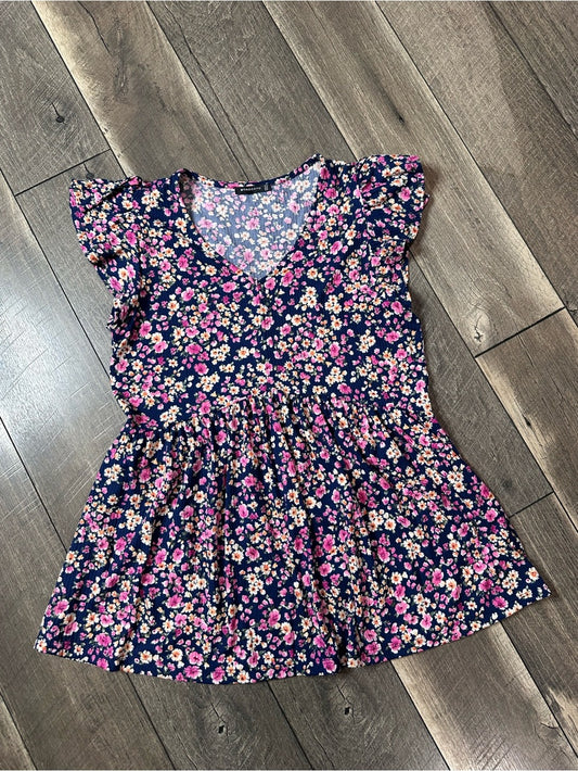 Staccato Floral Short Sleeve Top