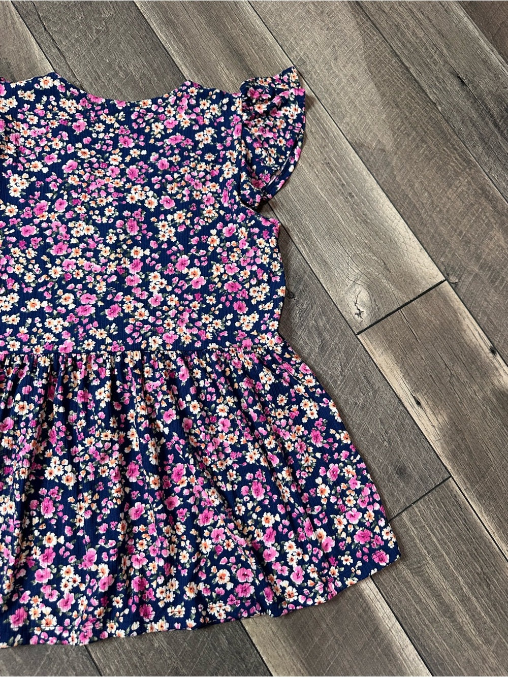 Staccato Floral Short Sleeve Top