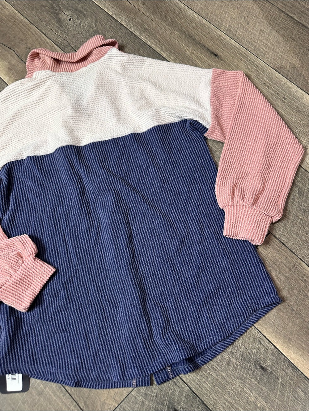 Lovely Melody Colorblock Button Down (new without tags)