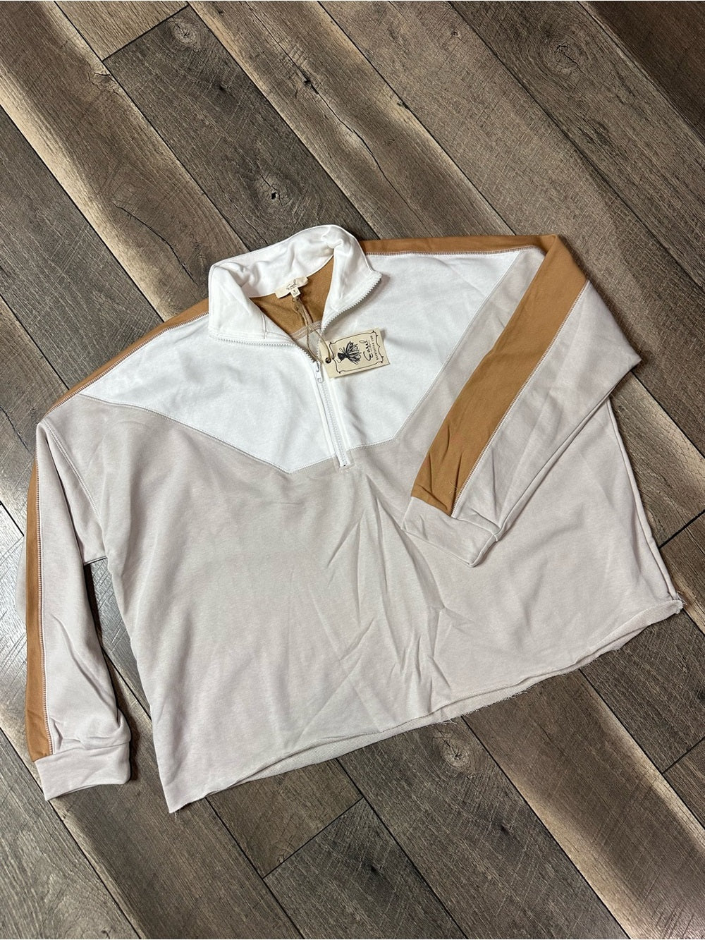Easel 1/2 Zip Oversized Pullover (new with tags)