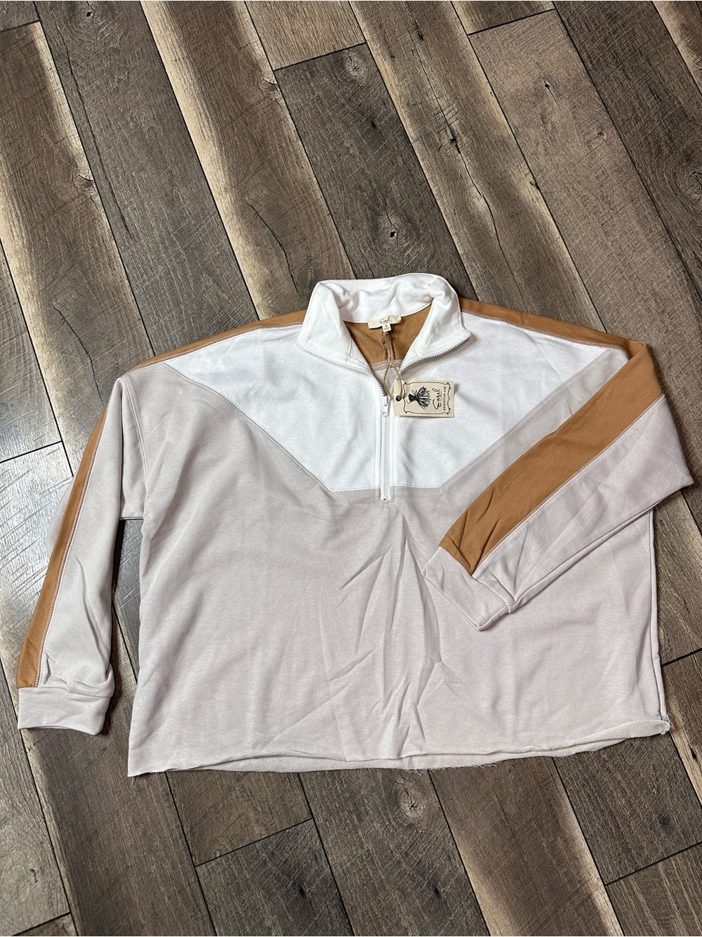 Easel 1/2 Zip Oversized Pullover (new with tags)