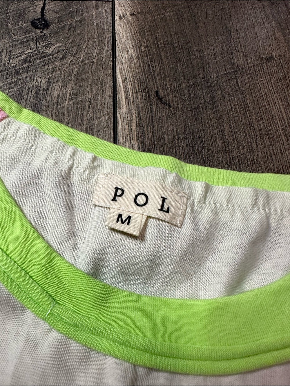POL Color Block Flower Long Sleeve Top (New without tags)