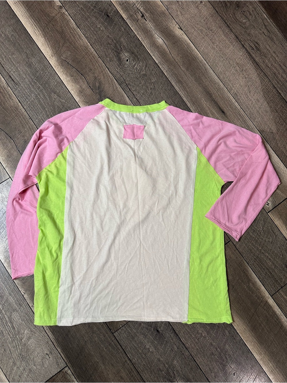 POL Color Block Flower Long Sleeve Top (New without tags)