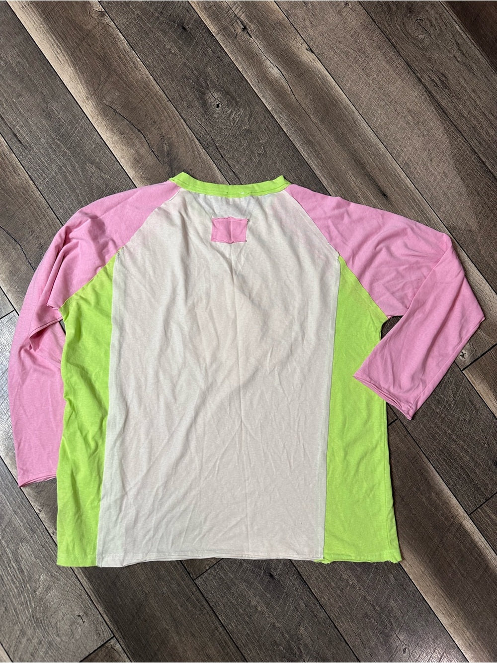 POL Color Block Flower Long Sleeve Top (New without tags)