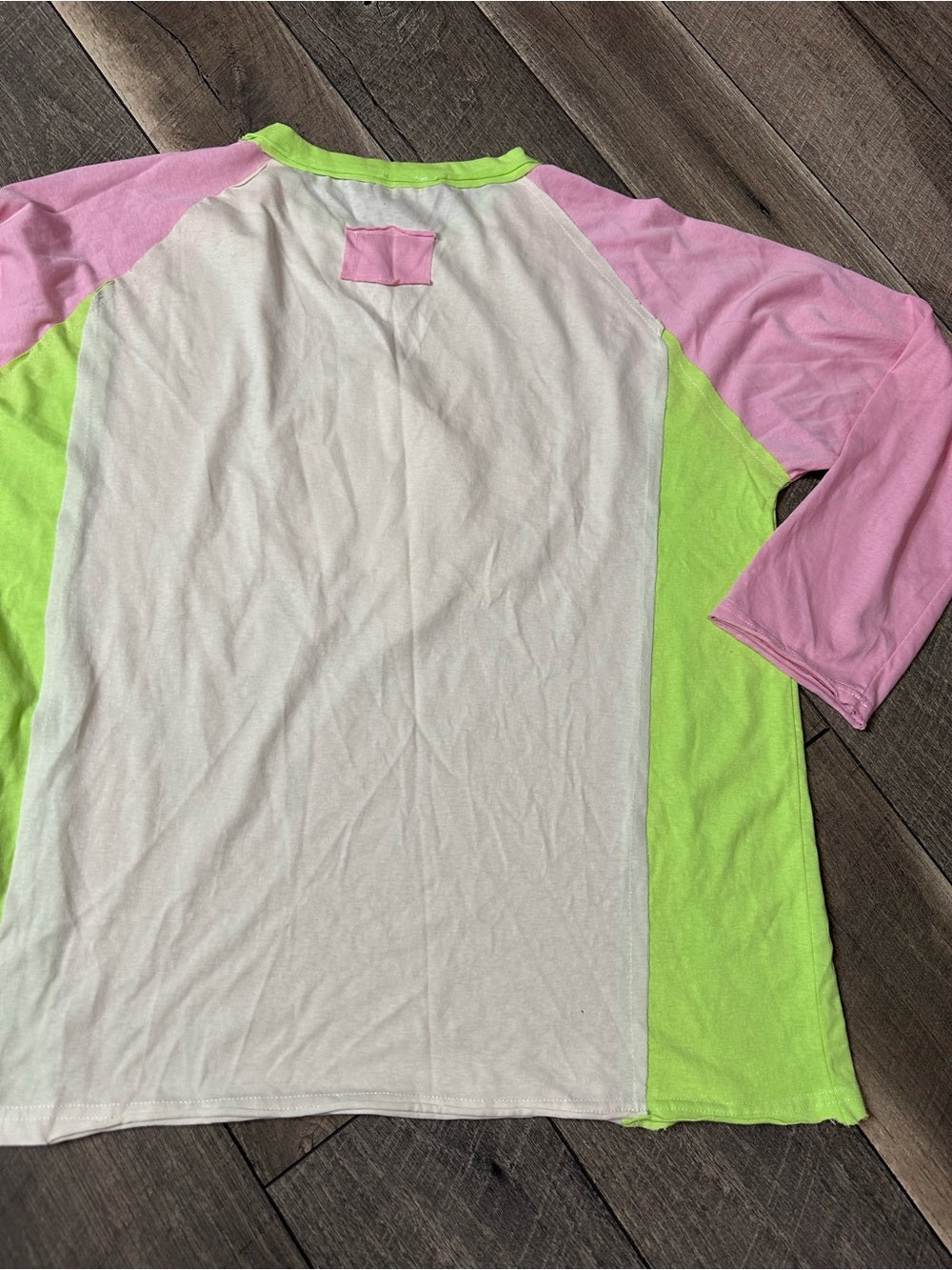 POL Color Block Flower Long Sleeve Top (New without tags)