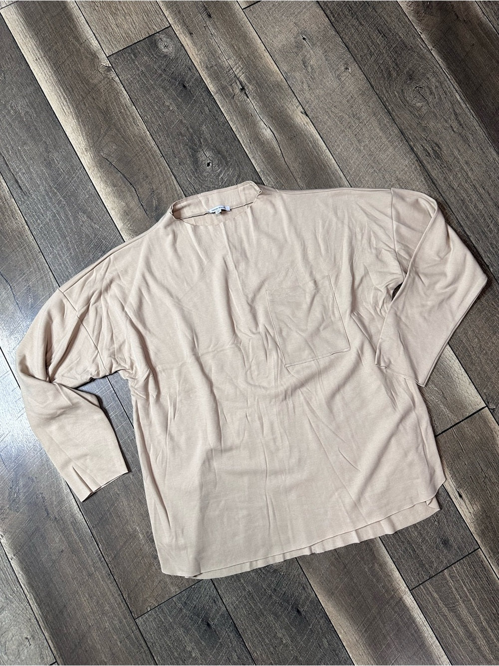 White Birch Buttery Soft Collared Neck Long Sleeve Top (new without tags)