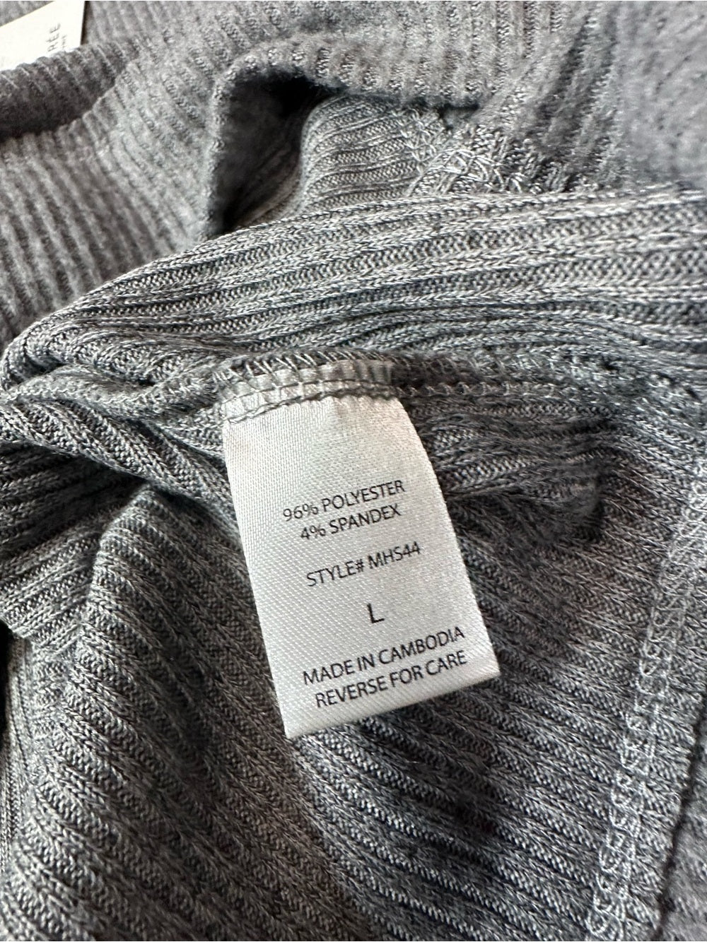 Andree by Unit Grey Long Sleeve V Neck Top