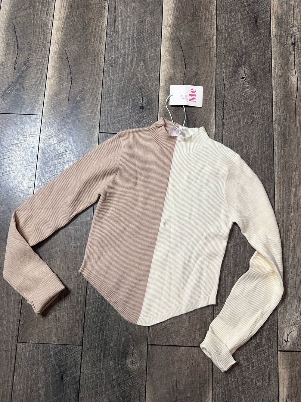 So Me Color Split Soft & Stretchy Sweater (new with tags)
