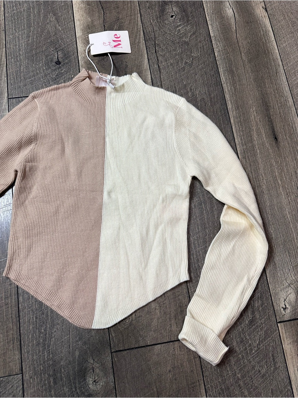 So Me Color Split Soft & Stretchy Sweater (new with tags)