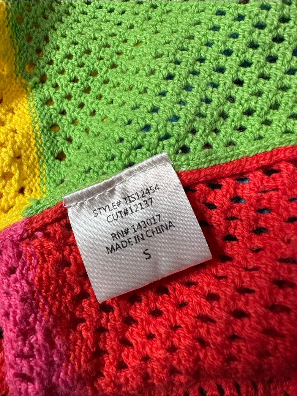 Ces Femme Oversized Colorblock Open Knit Pullover No Sleeve Sweater (new without tags)