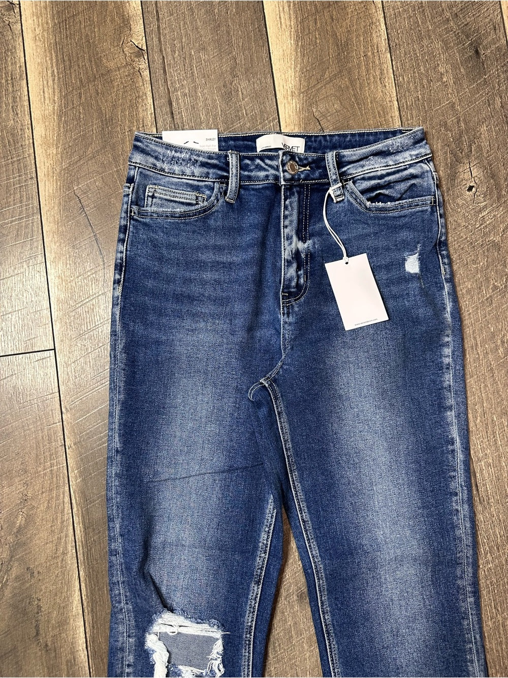 Vervet Shirley Super Hi Rise Stretch Slim Straight Jeans (new with tags)