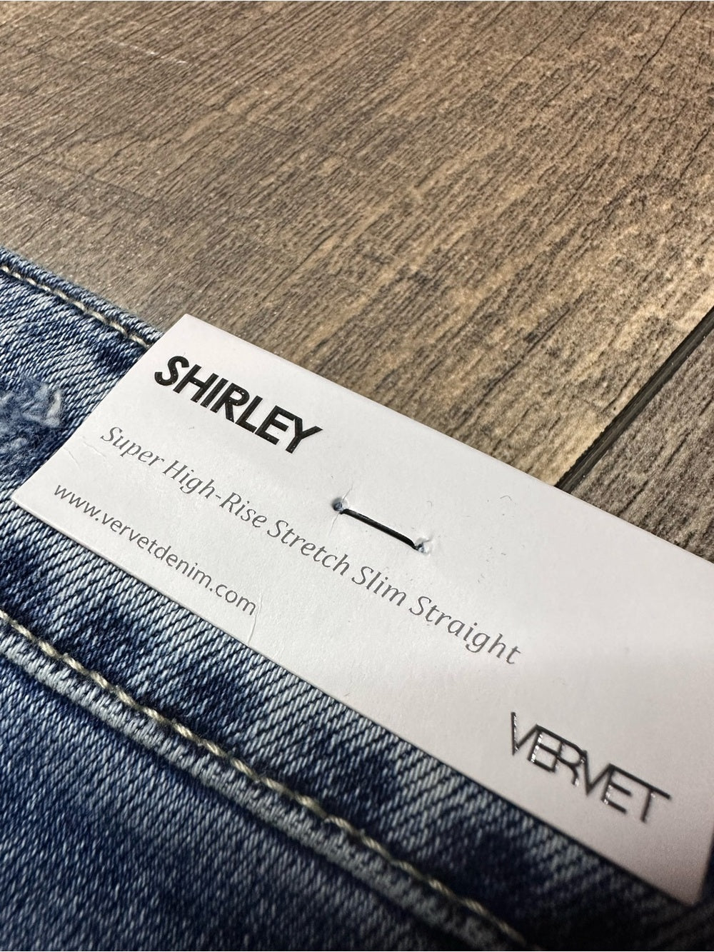 Vervet Shirley Super Hi Rise Stretch Slim Straight Jeans (new with tags)