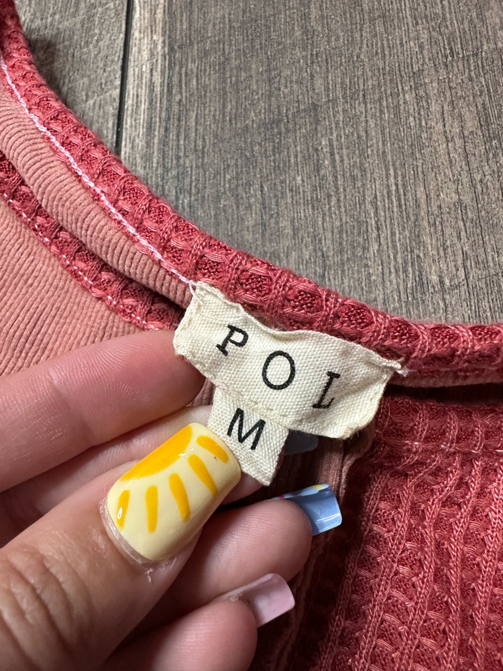 POL Crop Waffleknit Long Sleeve (new without tags)