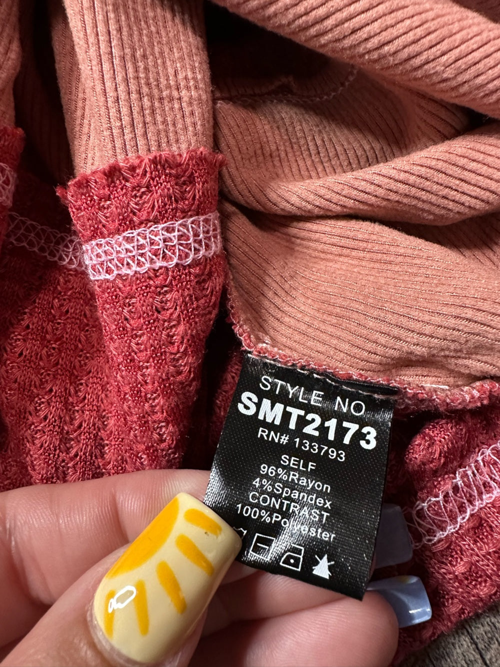 POL Crop Waffleknit Long Sleeve (new without tags)