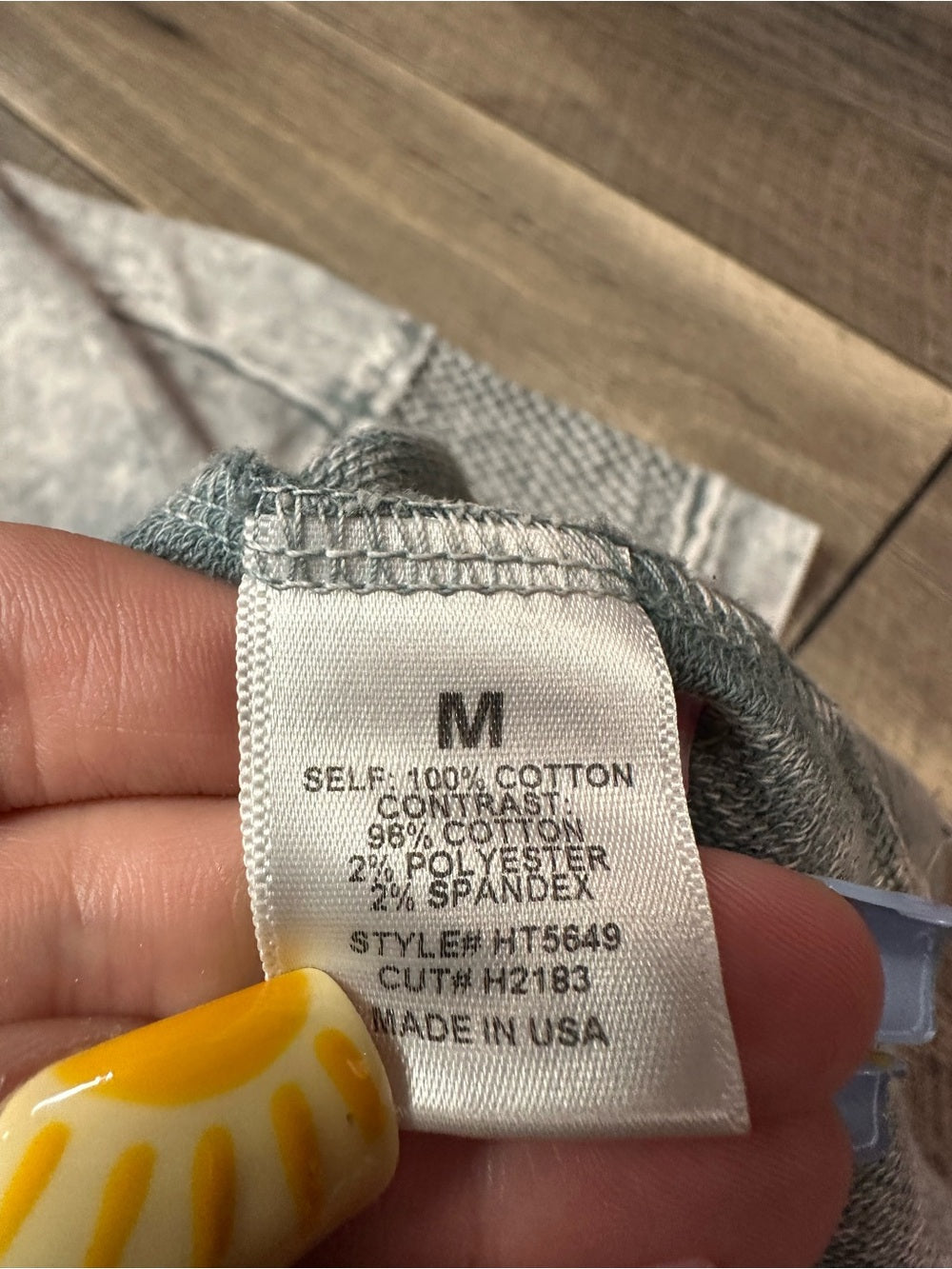 J. Her Stonewash Short Sleeve Top (new without tags)