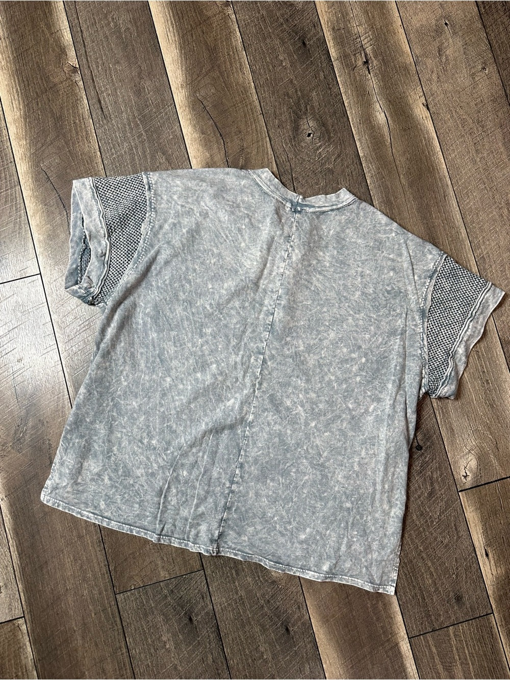 J. Her Stonewash Short Sleeve Top (new without tags)