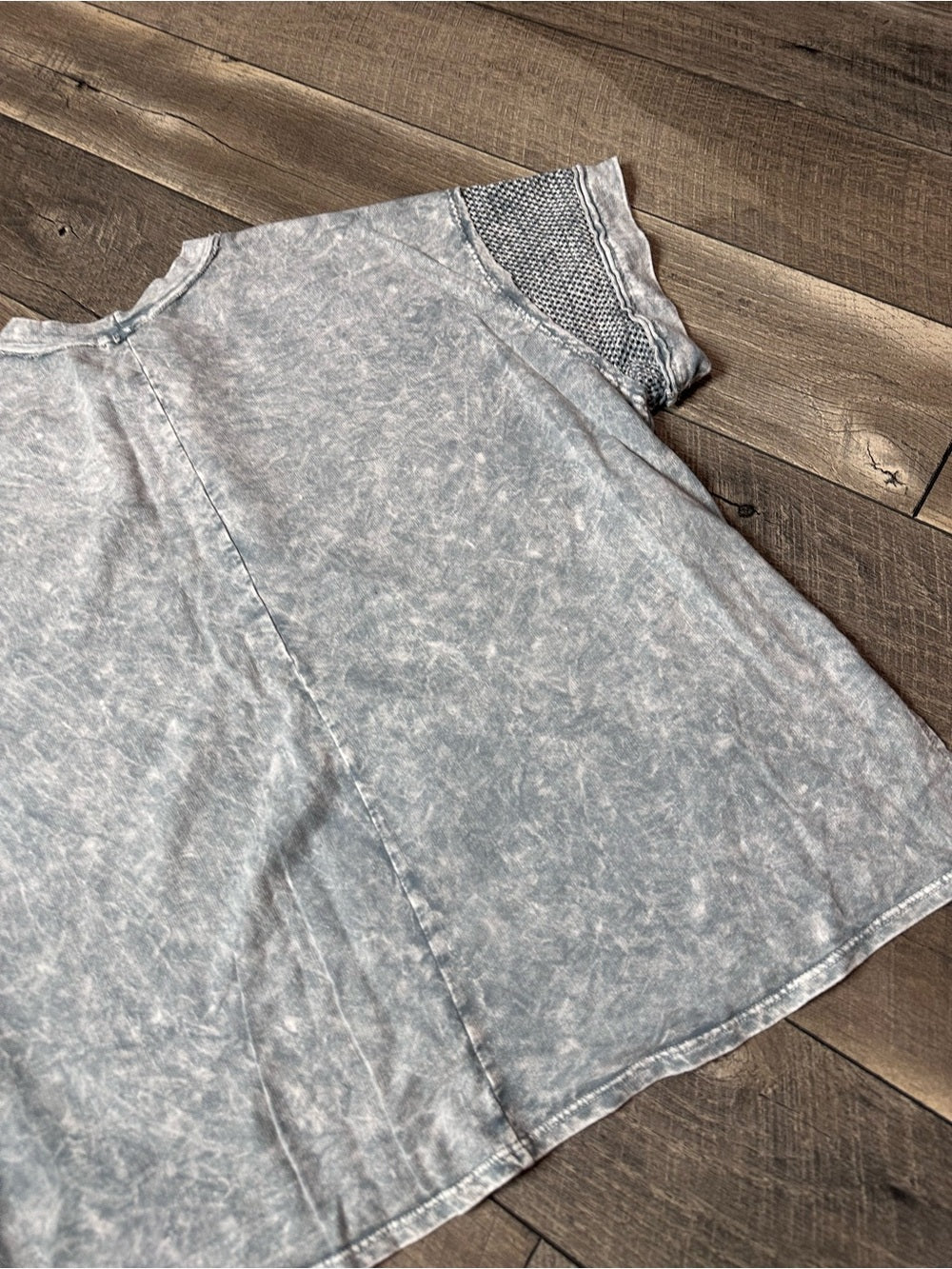 J. Her Stonewash Short Sleeve Top (new without tags)