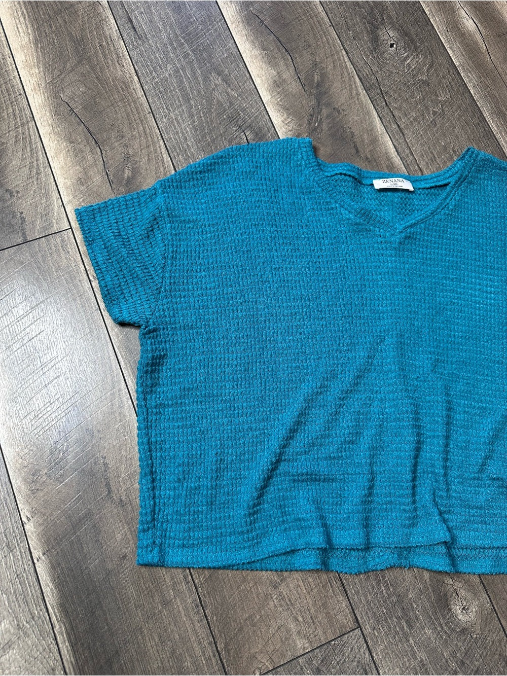 Zenana Oversized Waffleknit Short Sleeve (new without tags)