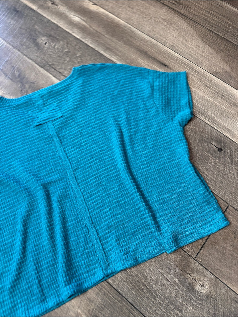 Zenana Oversized Waffleknit Short Sleeve (new without tags)