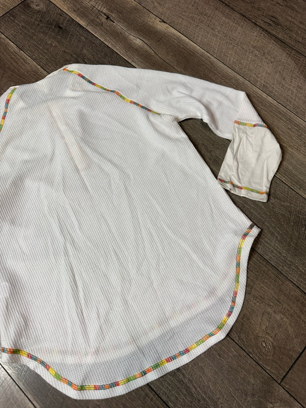 Fantastic Fawn Rainbow Thread Waffleknit Long Sleeve Top