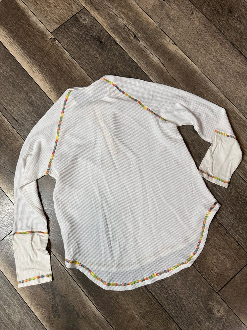 Fantastic Fawn Rainbow Thread Waffleknit Long Sleeve Top