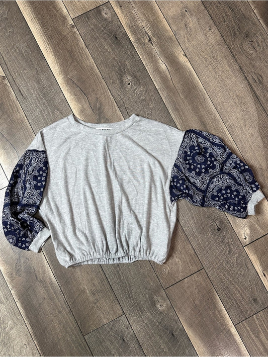 Bucket List Colorblock Paisley Cozy Soft Long Sleeve